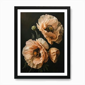 Omantic Beige Poppy 1 Art Print