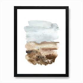 Watercolor Beach Art Art Print