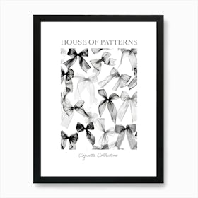 Black And White Bows 1 Pattern Poster Art Print