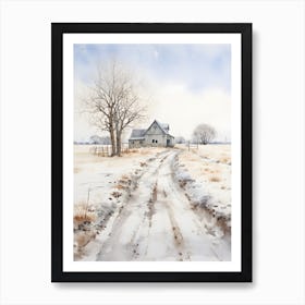 Winter Farmhouse 6 Art Print