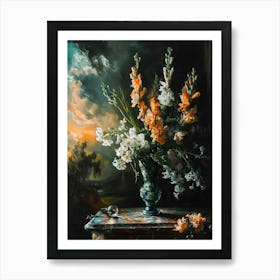 Baroque Floral Still Life Snapdragon 3 Art Print