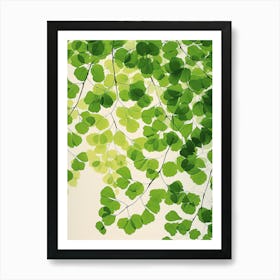 Pattern Poster Maidenhair Fern 4 Art Print