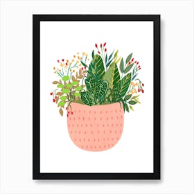 Assorted Potted Plants Sun Art Print