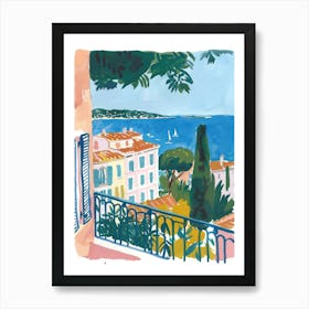 Travel Poster Happy Places Saint Tropez 2 Art Print