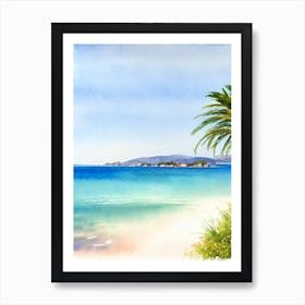 Cala Goloritzé 3, Sardinia, Italy Watercolour Art Print