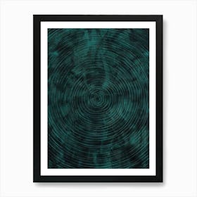 Spirals Teal Art Print