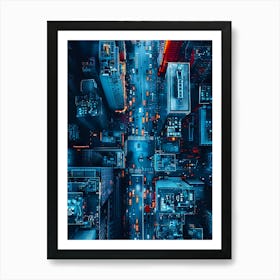 Aerial View Of New York City Art Print