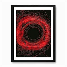 Red Circle Art Print