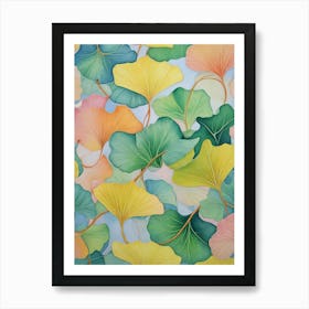 Colourful Ginkgo Leaves Affiche