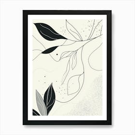 Abstract Black And White Painting 2 Art Print