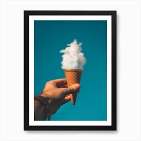 Ice Cream Cloud Surreal Art Print