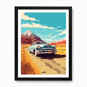 A Buick Regal In The Andean Crossing Patagonia Illustration 4 Art Print