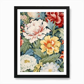 Floral Wallpaper 18 Art Print