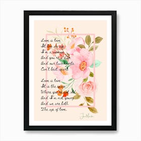 Love Has No Age Sign Art Print