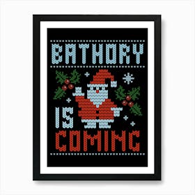 Santa Is Coming Band Art Print