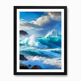 Crashing Waves Landscapes Waterscape Photography 3 Art Print