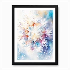 Pattern, Snowflakes, Storybook Watercolours 5 Art Print