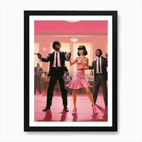Pulp Fiction Dance Set Pink Art Print 4 Art Print