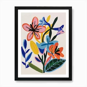 Painted Florals Lily 4 Art Print