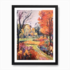 Autumn City Park Painting Regents Park London 2 Art Print