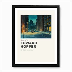 Museum Poster Inspired By Edward Hopper 5 Art Print