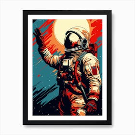 Astronaut In Space 4 Art Print