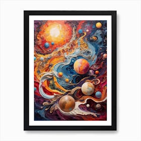 Planets And Stars 1 Art Print