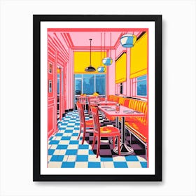 Colour Pop Retro Diner 4 Art Print