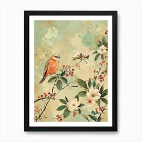 Bird Flowers Chinese Style 5 Art Print