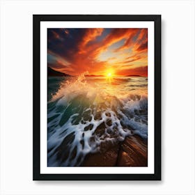 Sunset Over The Sea Art Print