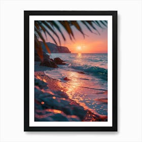 Sunset On The Beach 6 Art Print