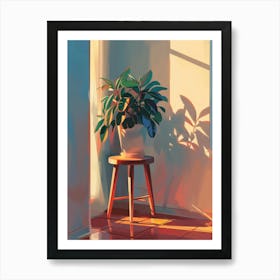 Plant By A Window Art Print