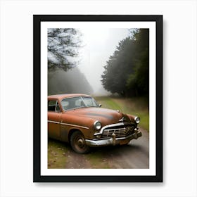 Old Car On The Road 5 Art Print