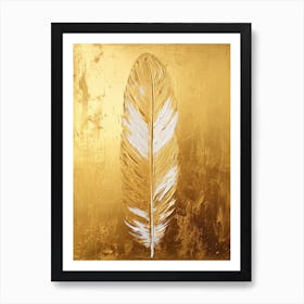 Gold Feather 2 Art Print