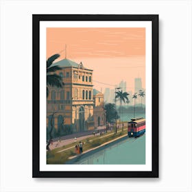 Dhaka Bangladesh Travel Illustration 3 Art Print