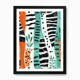 Abstract Botanical Pattern 8 Art Print