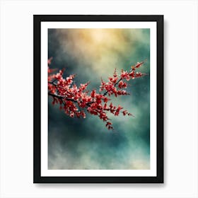 Cherry Blossoms On A Branch Art Print