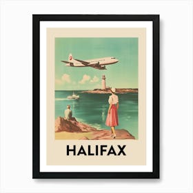 Halifax Retro Vintage Travel Poster Affiche