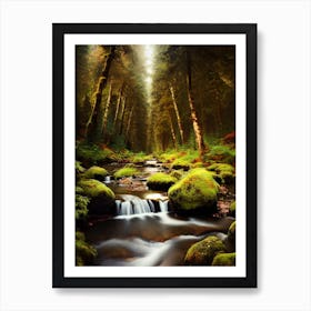 Stream In The Forest 4 Art Print
