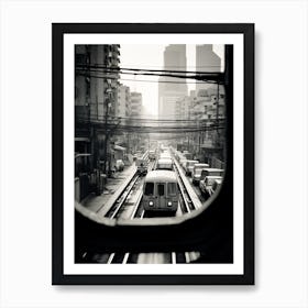 Bangkok, Thailand, Black And White Old Photo 2 Art Print