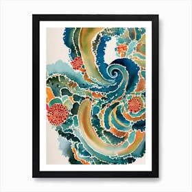 Sea Slug Vintage Graphic Watercolour Art Print