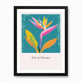 Bird Of Paradise 1 Square Flower Illustration Poster Art Print