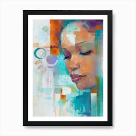 Abstract Portrait Of A Woman 50 Affiche