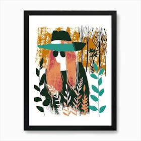 Girl In A Hat 9 Art Print