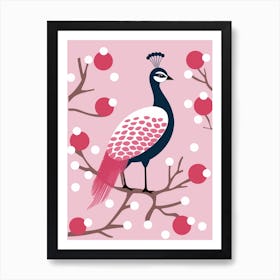 Minimalist Peacock 1 Illustration Art Print