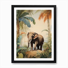 Elephant 5 Tropical Animal Portrait Art Print