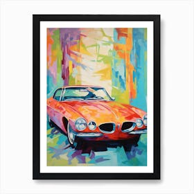 Pontiac Firebird Vintage Car Matisse Style Drawing Colourful 3 Art Print