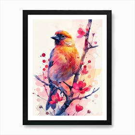 Bird In Bloom Art Print