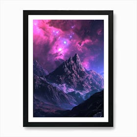 Space Landscape Wallpaper Art Print