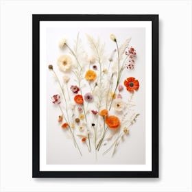 Pressed Flower Botanical Art Wildflowers 9 Art Print